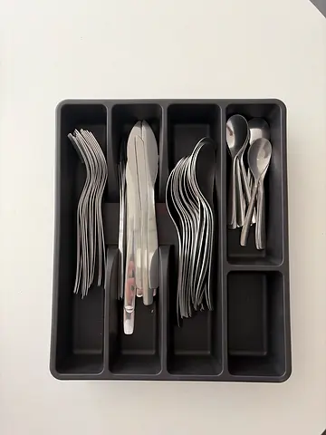 Stainless Cutlery Set for 6 + Drawer Organiser Tray