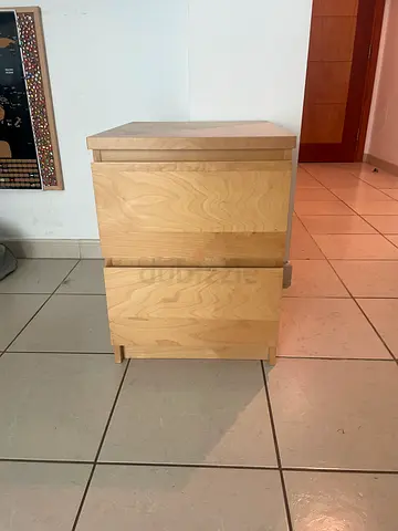 Light wood bedside nightstand - 1 drawers, good condition