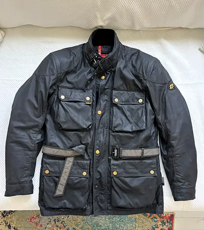 Garibaldi Heritage 1972 moto jacket L | wax cotton | CE | tartan liner