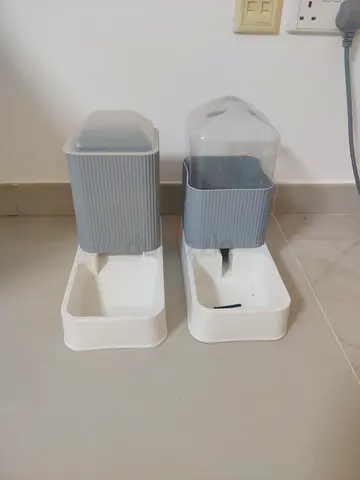 Set of 2 Automatic Pet Water/Feeder Dispensers - Clean & Easy to Refill
