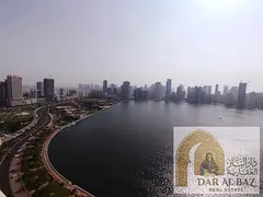 3BR Hall in Sharjah | Free Central AC | Free Gym, Pool & Jacuzzi | Direct Sea View Balcony | Free Pa