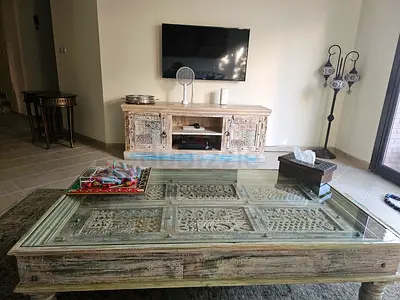 Antique TV and Coffee Tables