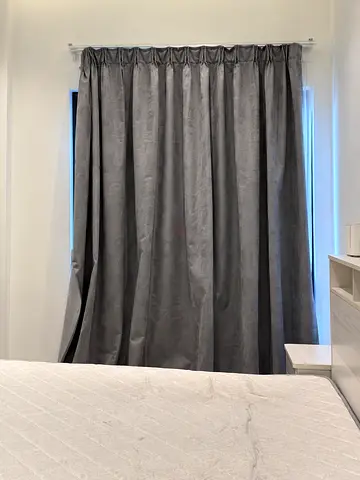 Grey blackout curtain panel - 2 pair, heavy fabric