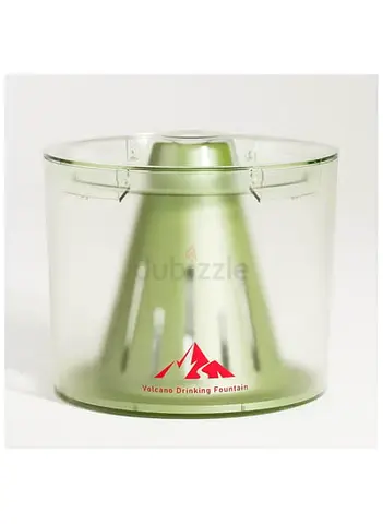 Cat Water Fountain 2.5L/84oz with Volcano Shaped Design - Green