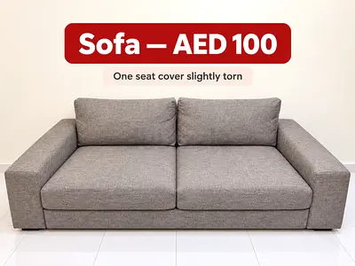 Grey 3-Seater Sofa | Good Condition
