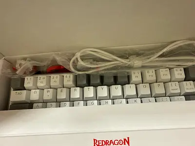 Redragon Wired Mechanical Keyboard with White Keycaps