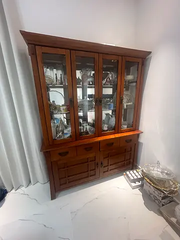 Solid Wood China Cabinet / Display Cabinet - Classic Design
