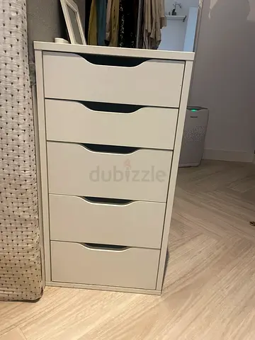 White 5-Drawer Alex Drawer Unit