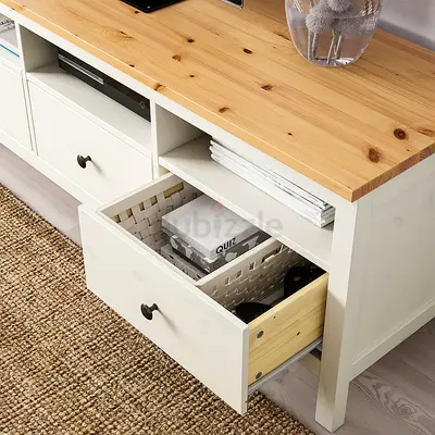 Wood TV Unit / Media Console - 147.7 cm wide (IKEA style drawing)