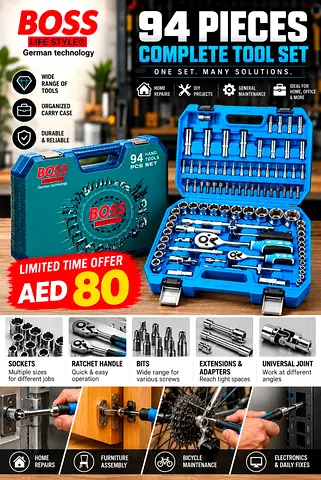 Boss Life Style 94-Piece Complete Tool Set