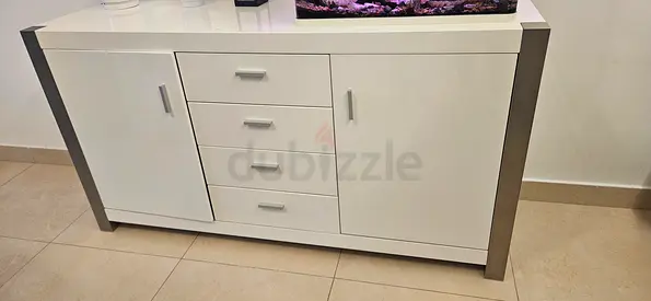 Sideboard white and metal, like new, home center