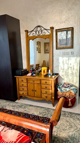 Wooden Dresser with Mirror - Classic Design, Good Condition