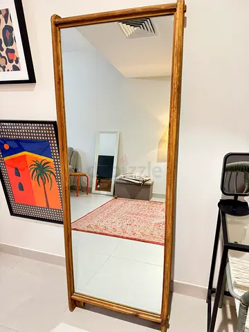 Large Raw wooden mirror