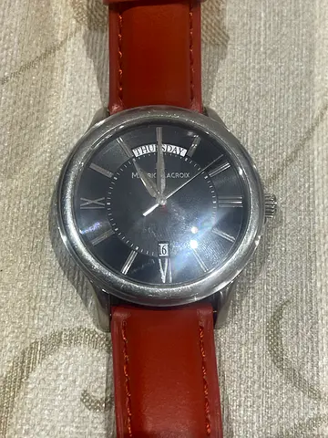 Maurice Lacroix men's wristwatch with brown leather strap