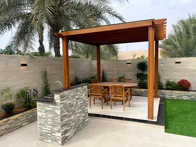 Wooden pergola