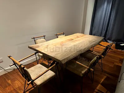 Handmade Solid Wood Dining Table + 6 Chairs