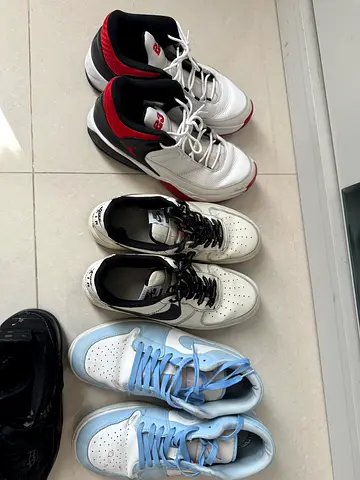 Three pairs of men's/ unisex sneakers - size info available on request