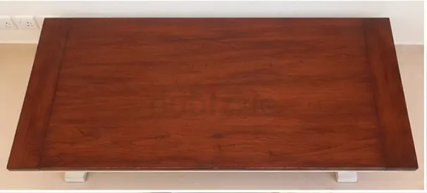 Solid Wood Coffee Table - Simple Rectangular Design, Good Condition