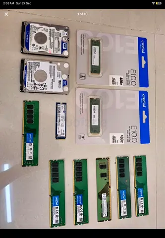 Lot of DDR3/DDR4 RAM sticks + M.2 SSD and 2.5" HDDs - for parts or upgrade