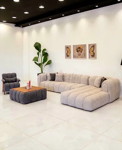 New stylish comfortable L shape sofa with soft seater