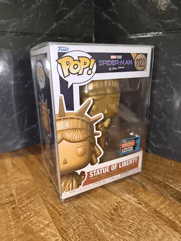 Price negotiable! Funko Pop! Marvel Spider-Man Statue of Liberty Limited Edition #1123 (Gold Chrome)