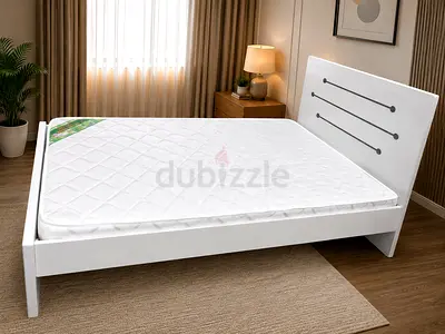 Brand New MDF Wooden Double Bed With Mattress Size 120*190Cm