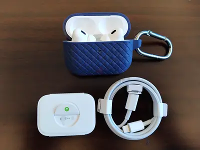 Apple AirPods Pro 2nd Generation with Protective Case and Cable, fix price