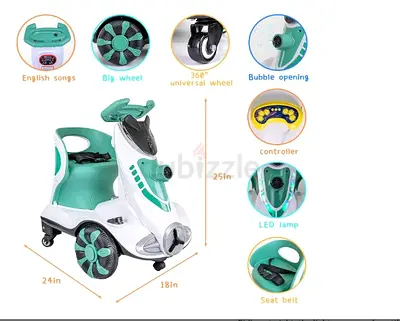 Dual Drive Kids Ride on Car with Automatic Bubble Function ( 3 - 6 Years) - Brand New