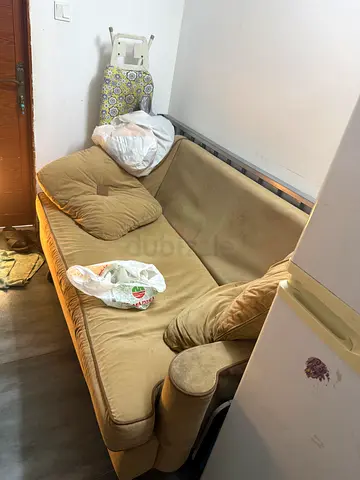 Used beige 2-seater sofa - good condition