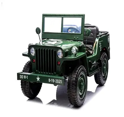 Kids Electric Ride On Military Jeep - 24V - Green ( 4 - 10 Years) - Brand New