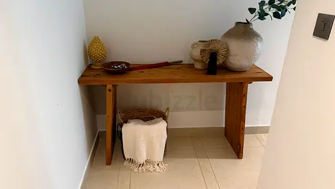 Solid Wood Entryway Bench / Console Table The Attic - Natural Finish