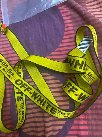 Off-White industrial style yellow belt (pre-owned)