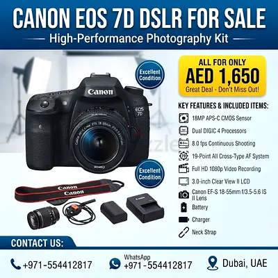 Canon EOS 7D DSLR Photography Kit
