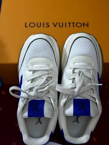 Louis Vuitton Run 55 Sneakers in White and Blue