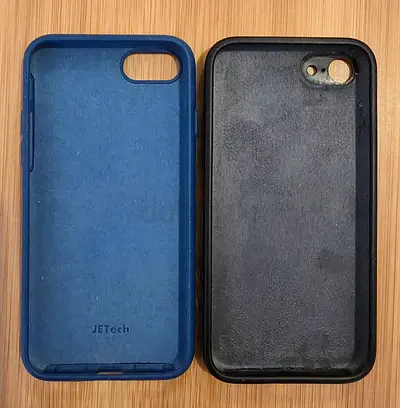 JETech Silicone Case (Cobalt Blue) + BONUS Black Silicone Case | For iPhone 8, iPhone 7, SE 2022/20