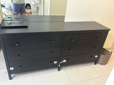 IKEA Hemnes 6-drawer Dresser - Dark Brown/Black, good condition