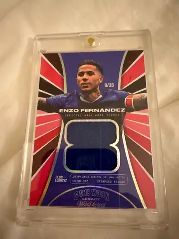 Enzo Fernandez football card game worn jersey 9/35 in the world