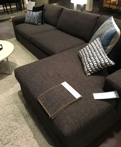 Dark gray colour 3 seater L shape brand new