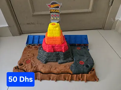 Hot Wheels Monster Trucks Volcano Playset