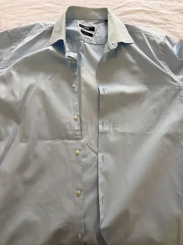 Light blue men's dress shirt - slim fit, size M. size 41 Hugo Boss