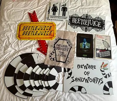 Beetlejuice party Halloween decorations — signs, prints and props