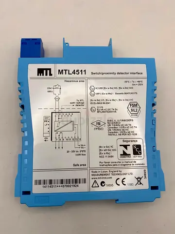 Eaton MTL MTL4511 Switch / Proximity Detector Interface Isolator – SIL 2 / Zone 0
