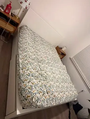 Ikea Queen size bed with mattress and storage drawers