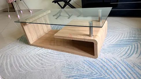 Wooden Glass Coffee Table