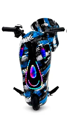 Kids Electric Ride-On Toy Scooter with LED Lights - Single Seat