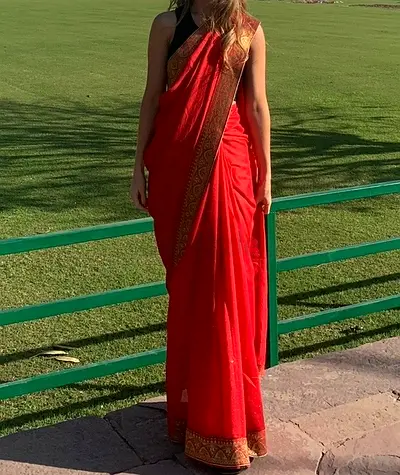 Red Saree One Size