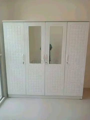 White 4-Door Wardrobe with Mirrors - brand new