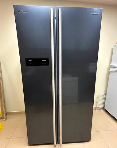 Free Delivery- Panasonic Latest Model Side-by-Side Fridge and Freezer Stainless Steel Body 90cm