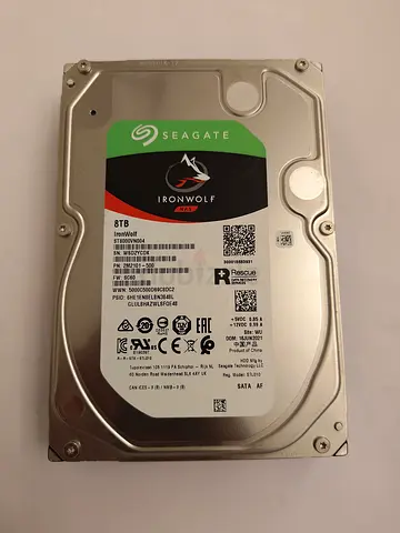 Seagate IronWolf 8TB NAS HDD 3.5" — Used, Working