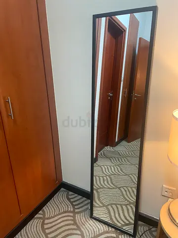 Modern Full Length Wall Mirror with Black Frame